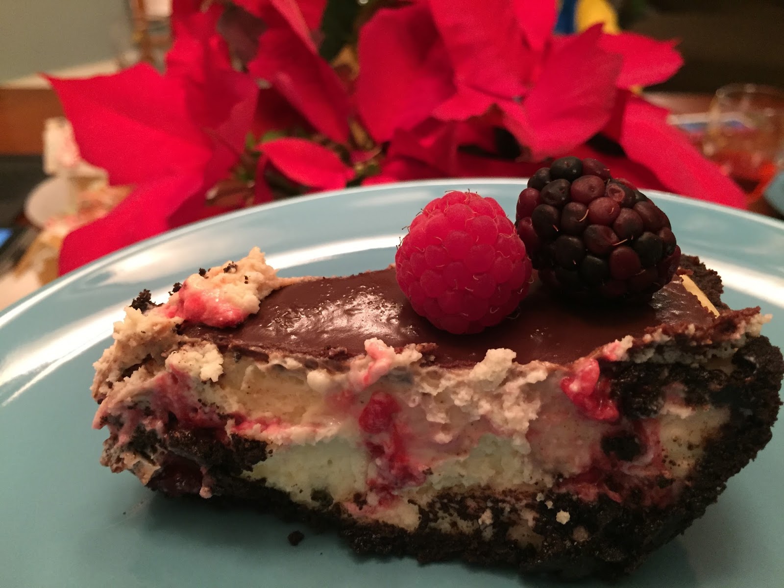 Chocolate Raspberry Cheesecake Pie